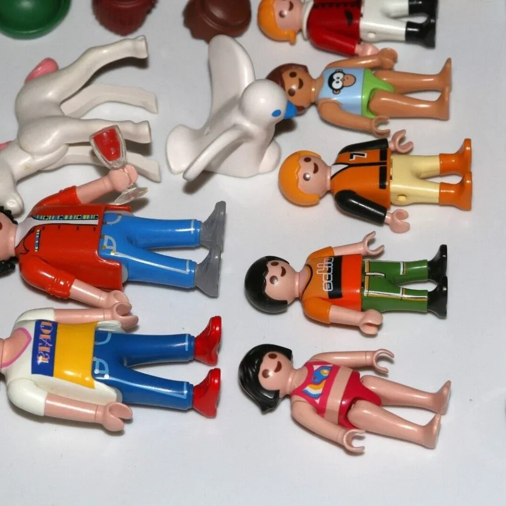 PLAYMOBIL FIGURES child boy woman man unicorn dove bird headgear accessories lot